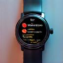 A sleek smartwatch displaying health metrics against a minimalist, futuristic background, symbolizing wellness technology