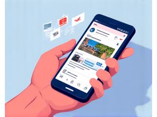 Illustration of a person curating their social media feed, showing control over digital content.