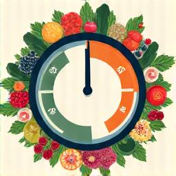 A clock face with hands pointing to a specific eating window, surrounded by nutrient-dense foods, symbolizing optimized intermittent fasting for metabolic health.